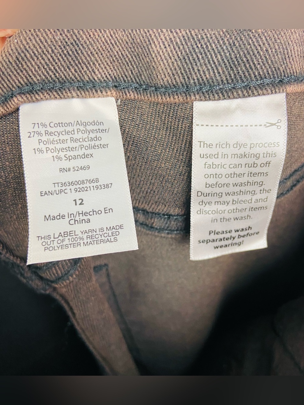 NWT Time and Tru Women’s Brown High Rise barrew Jeans size 12 - Picture 11 of 14